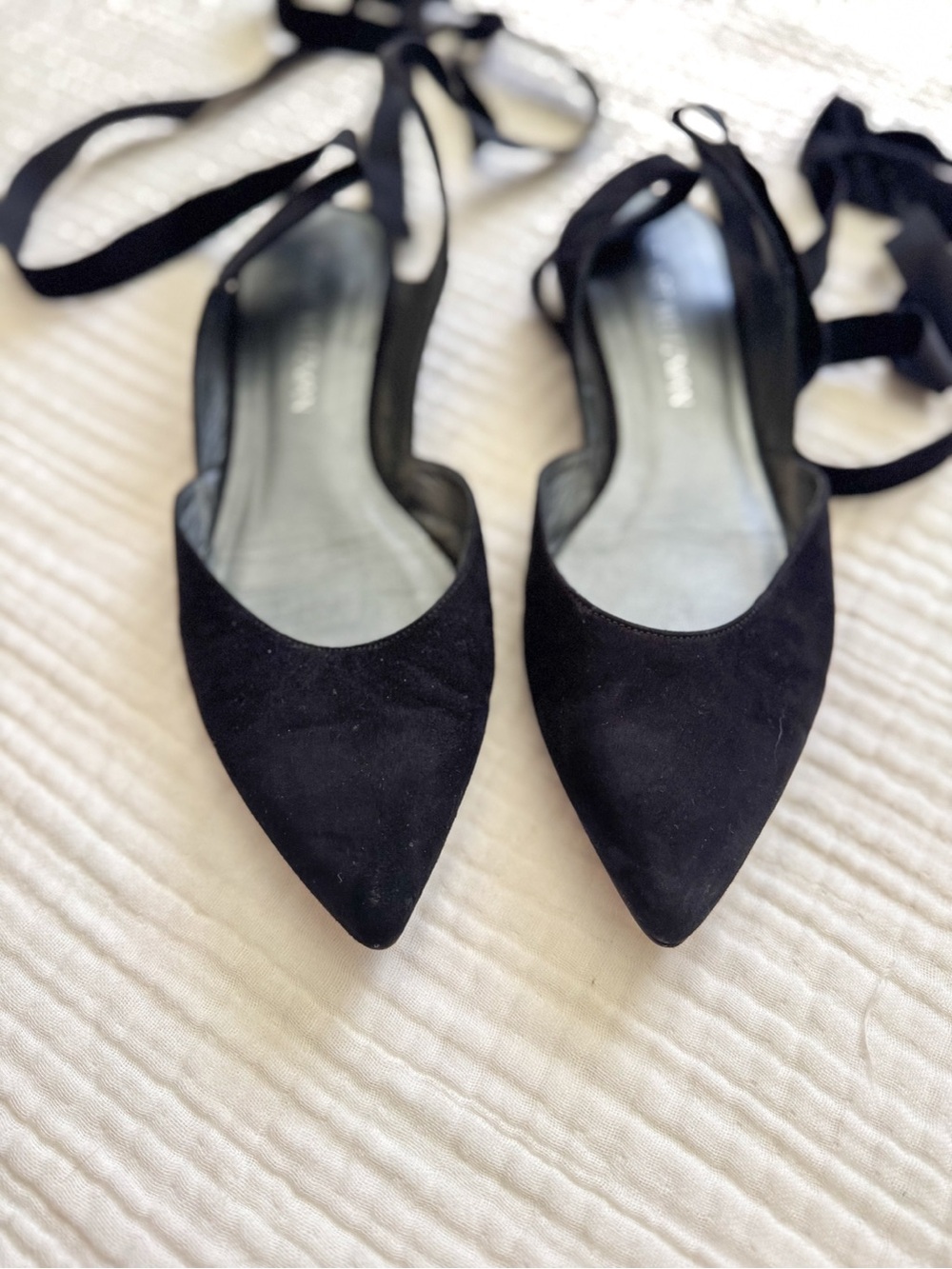 Stuart Wietzman Supersonic Suede Lace Up Flats size 8.5 - Picture 5 of 7